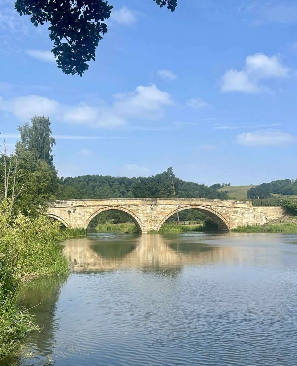 This is the bridge leading over the River Derwent. 